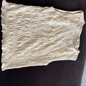 Madewell Cream Textured Tank Top